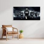 Alpha Wolf Leading the Pack – Quadro di lusso
