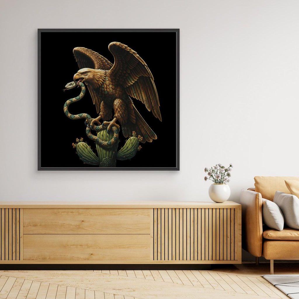 Cactus Throne - Aztec Eagle Art 