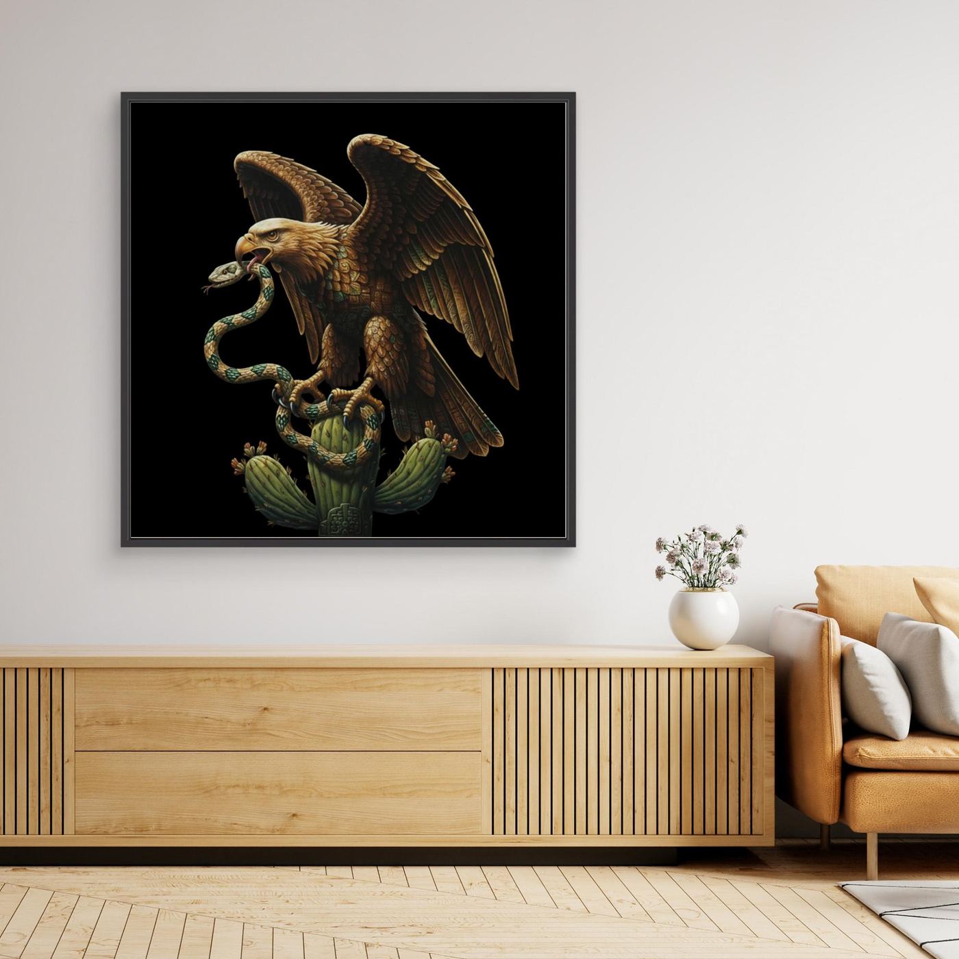 Cactus Throne - Aztec Eagle Art 