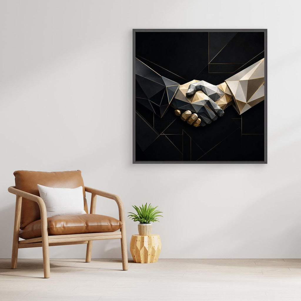 Forged in Trust – Geometric Abstract Wall Art