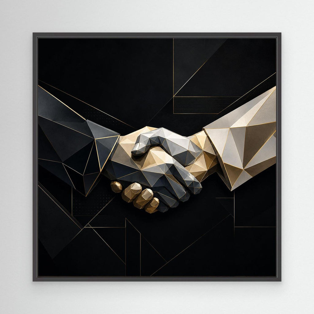 Forged in Trust – Geometric Abstract Wall Art