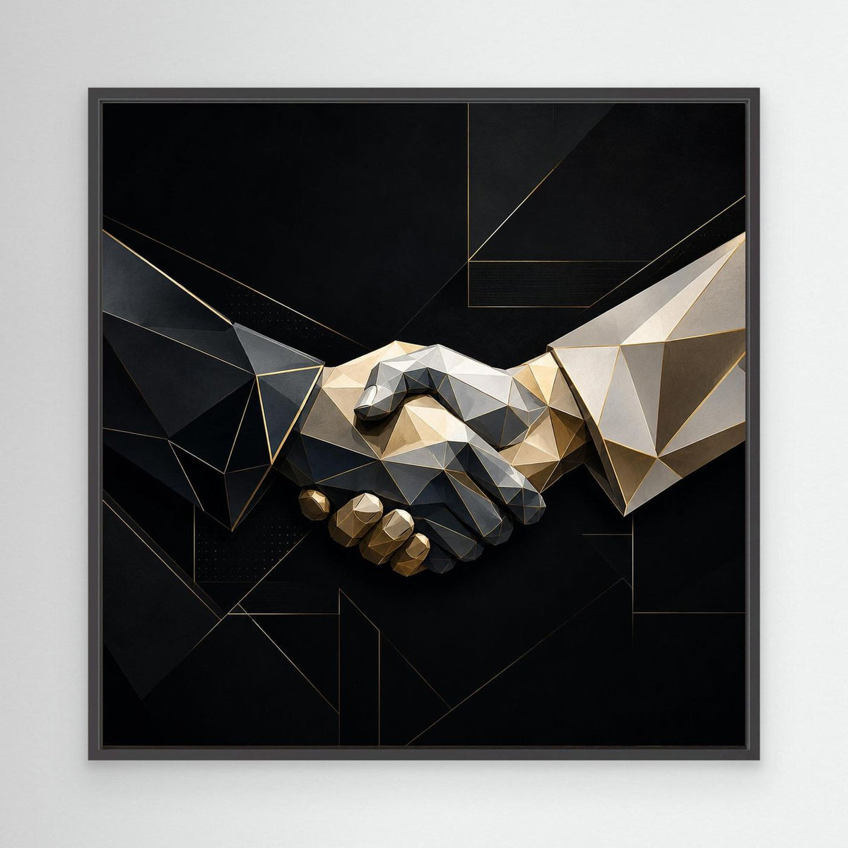 Forged in Trust – Quadro astratto geometrico