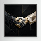 Forged in Trust – Quadro astratto geometrico