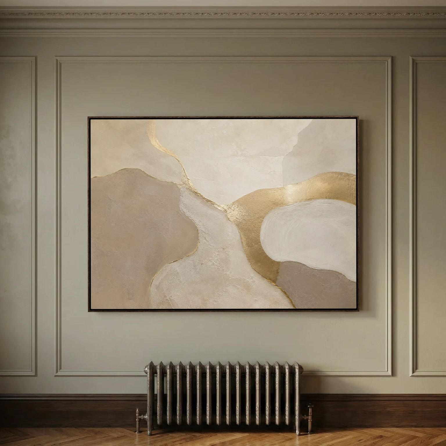 Gilded Silence – Luxury Abstract Wall Art | Mens Wall Co.