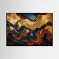 Golden Continental Luxury Abstract Wall Art