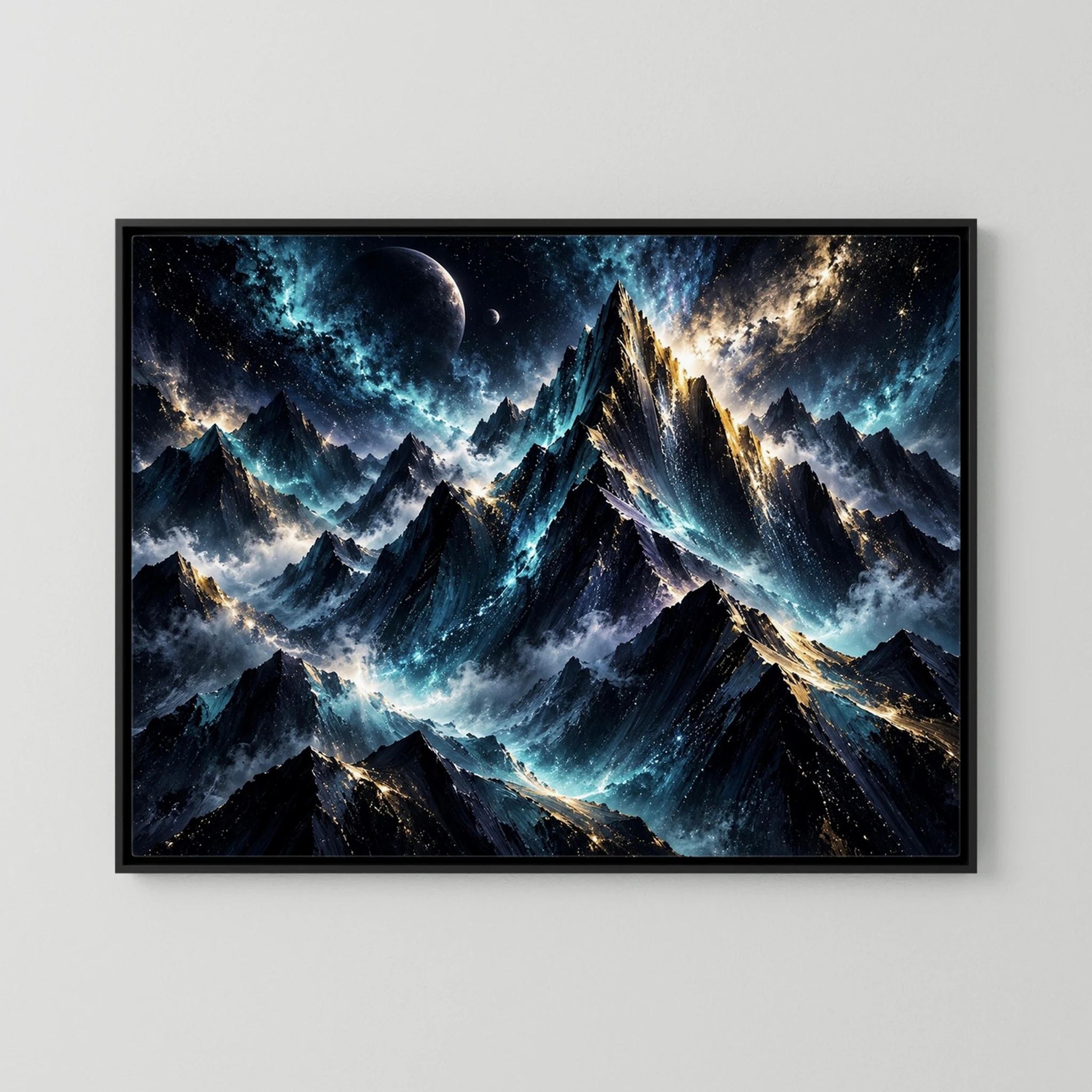 Space Mountain- Dark Mountain Painting