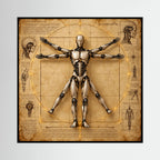 The Measure of Tomorrow — Quadro di robot ispirato a Da Vinci