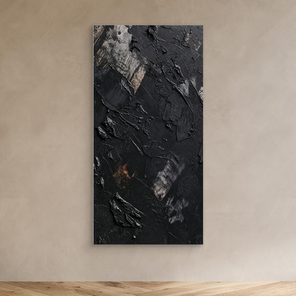 Silent Depth – Black Abstract Wall Art