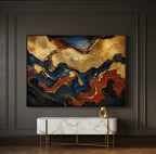 Golden Continental, quadro astratto di lusso