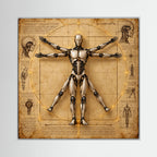 The Measure of Tomorrow — Quadro di robot ispirato a Da Vinci