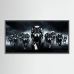 Alpha Wolf Leading the Pack – Quadro di lusso
