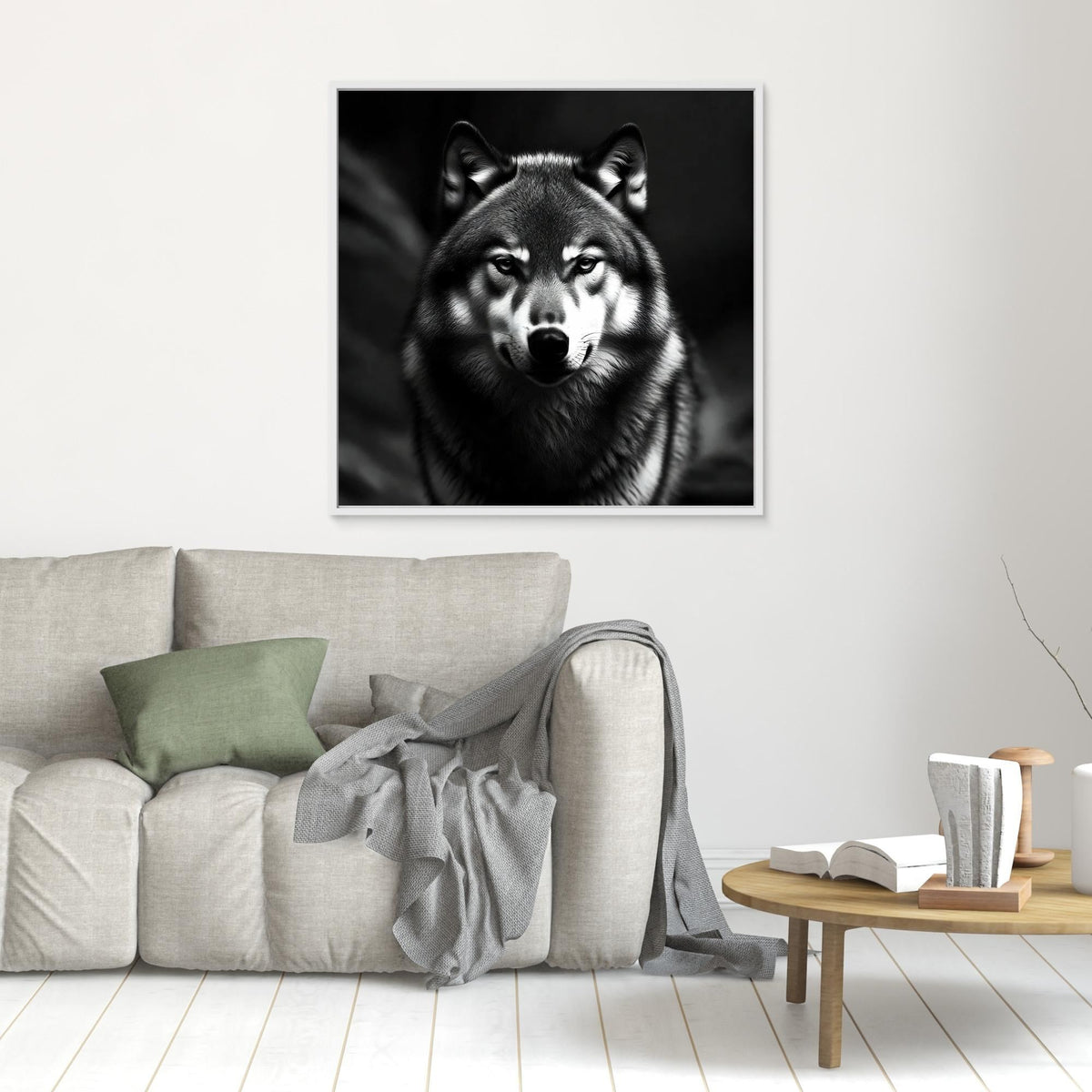 Black and White Wolf – Statement Wall Art