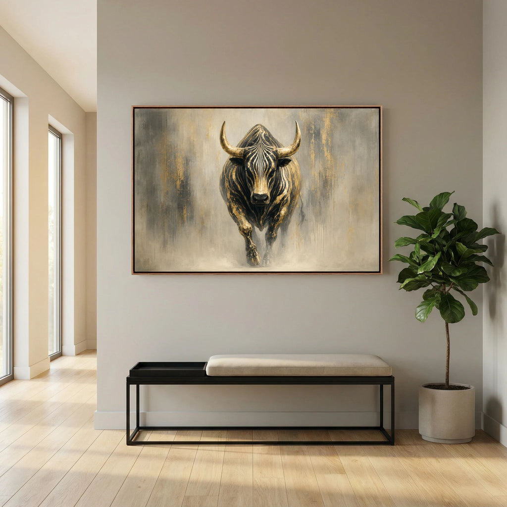Golden-Horned Bull in Mis