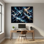 Space Mountain - Donker bergschilderij