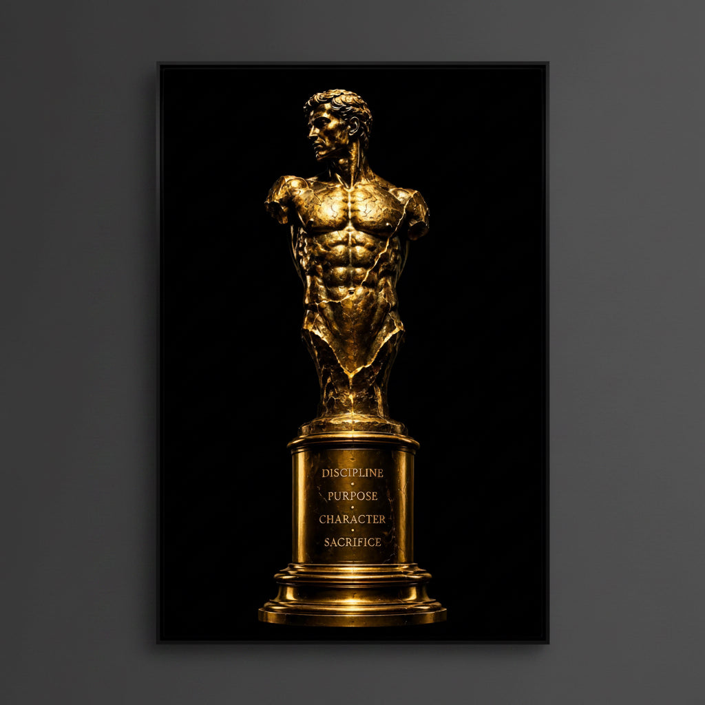 The Prize – Gold Man Trophy Painting & Wall Art