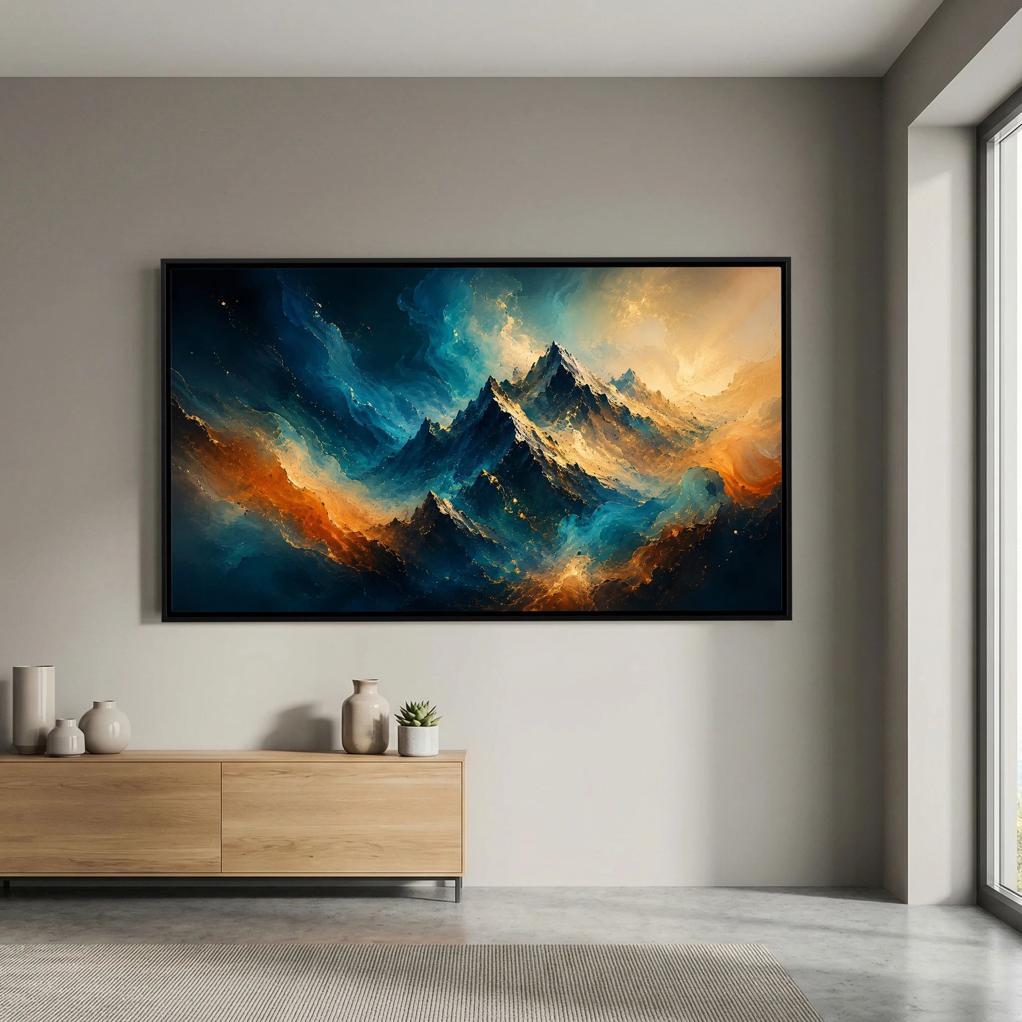Elemental Valley – Abstract Mountain Painting
