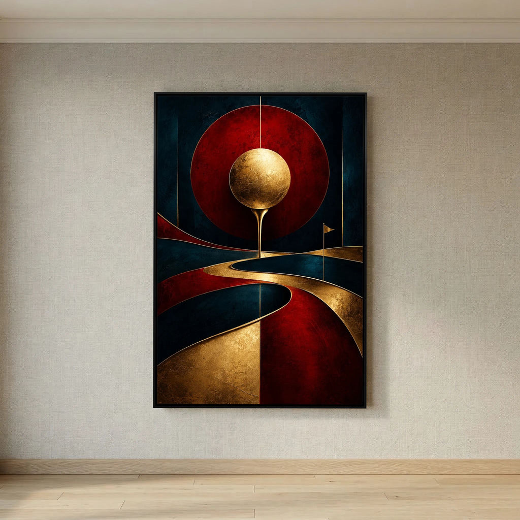 Crimson Tee luxury golf art from the Mens Wall Co. golf collection