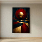 Crimson Tee – arte golfistica di lusso, dalla collezione golf Mens Wall Co.