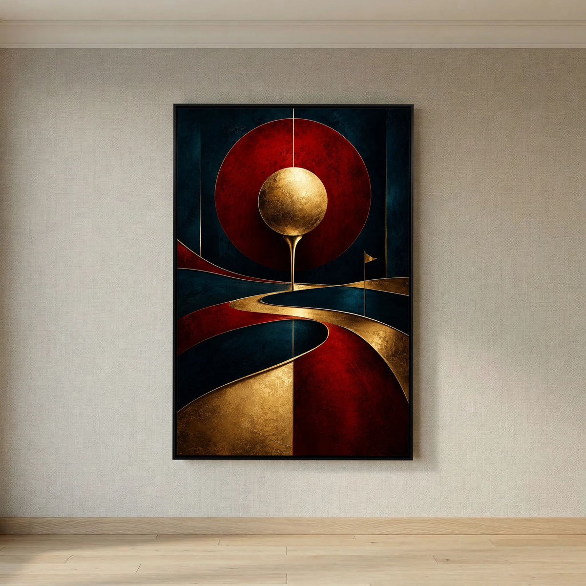 Crimson Tee luxury golf art from the Mens Wall Co. golf collection