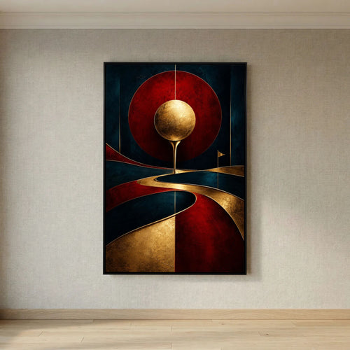 Crimson Tee luxury golf art from the Mens Wall Co. golf collection