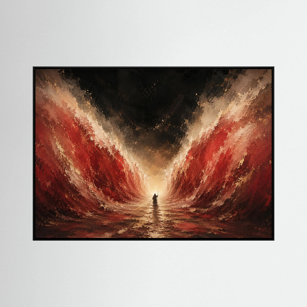 The Way Through – Moses Parting the Red Sea Abstract Painting