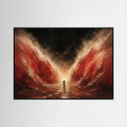 The Way Through – Dipinto astratto di Mosè che divide il Mar Rosso