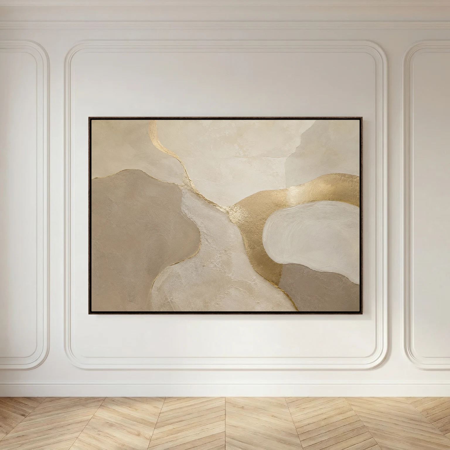 Gilded Silence – Luxury Abstract Wall Art | Mens Wall Co.