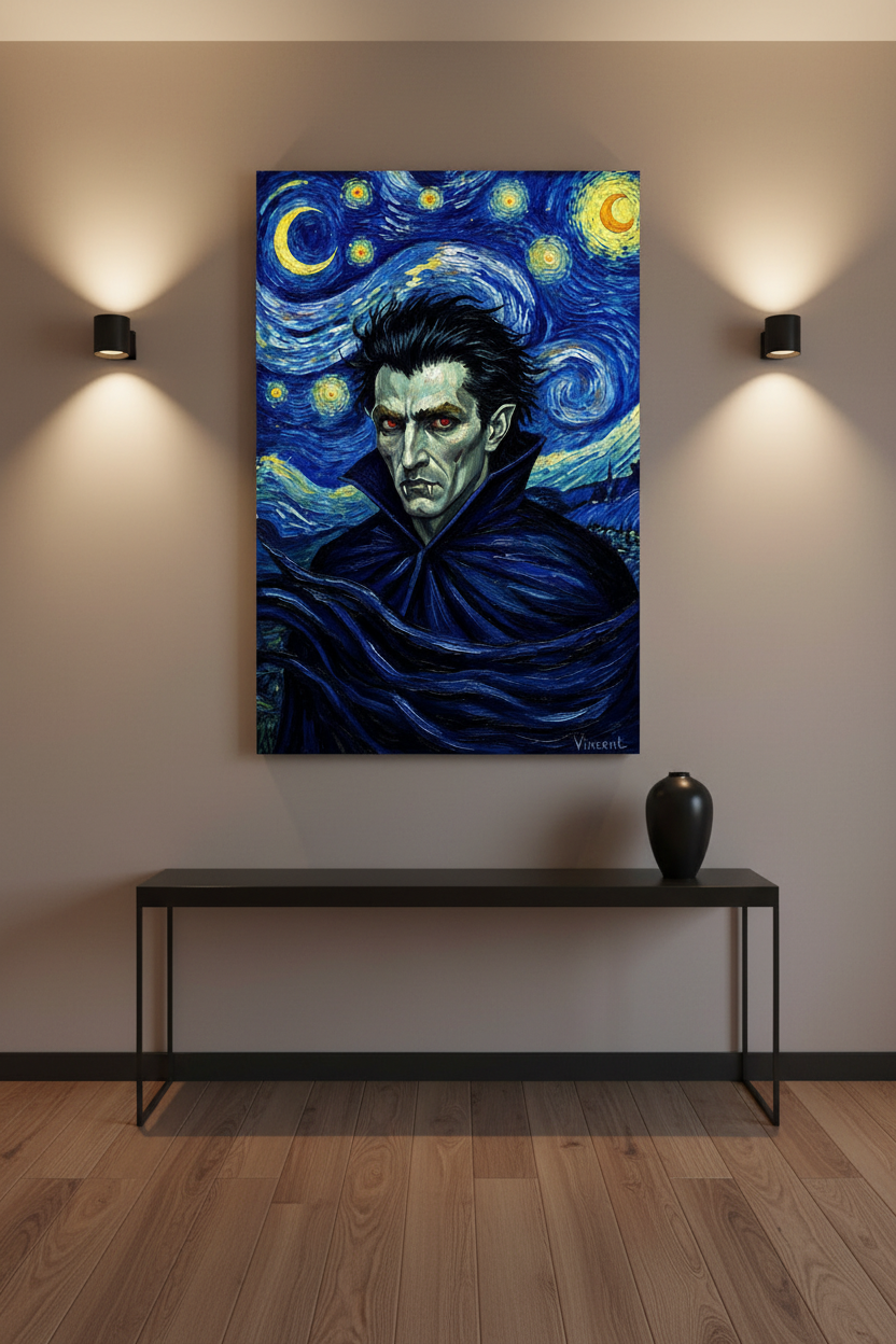 Dracula – Van Gogh-inspirierter Leinwanddruck