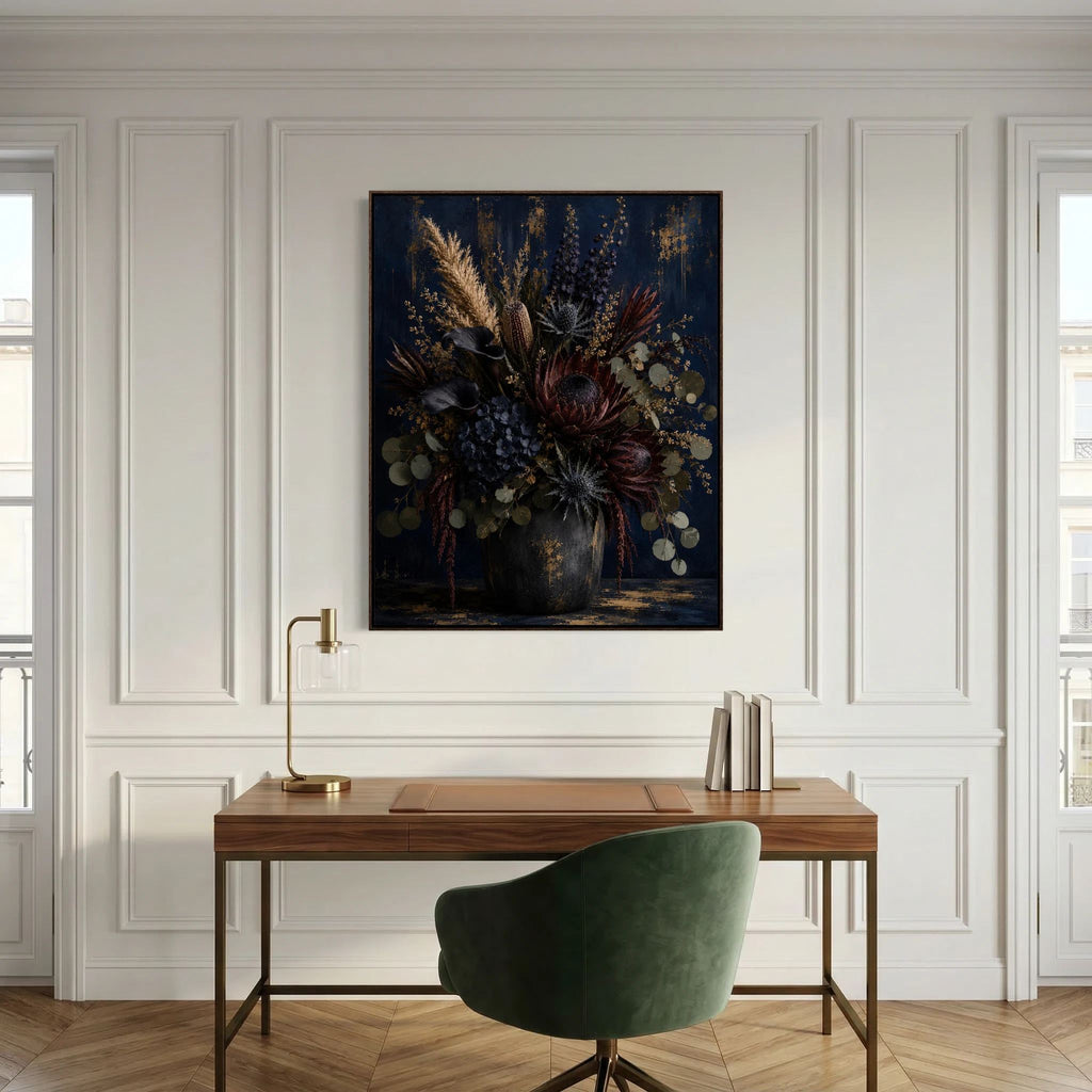 In Your Honor – Navy Floral Wall Art