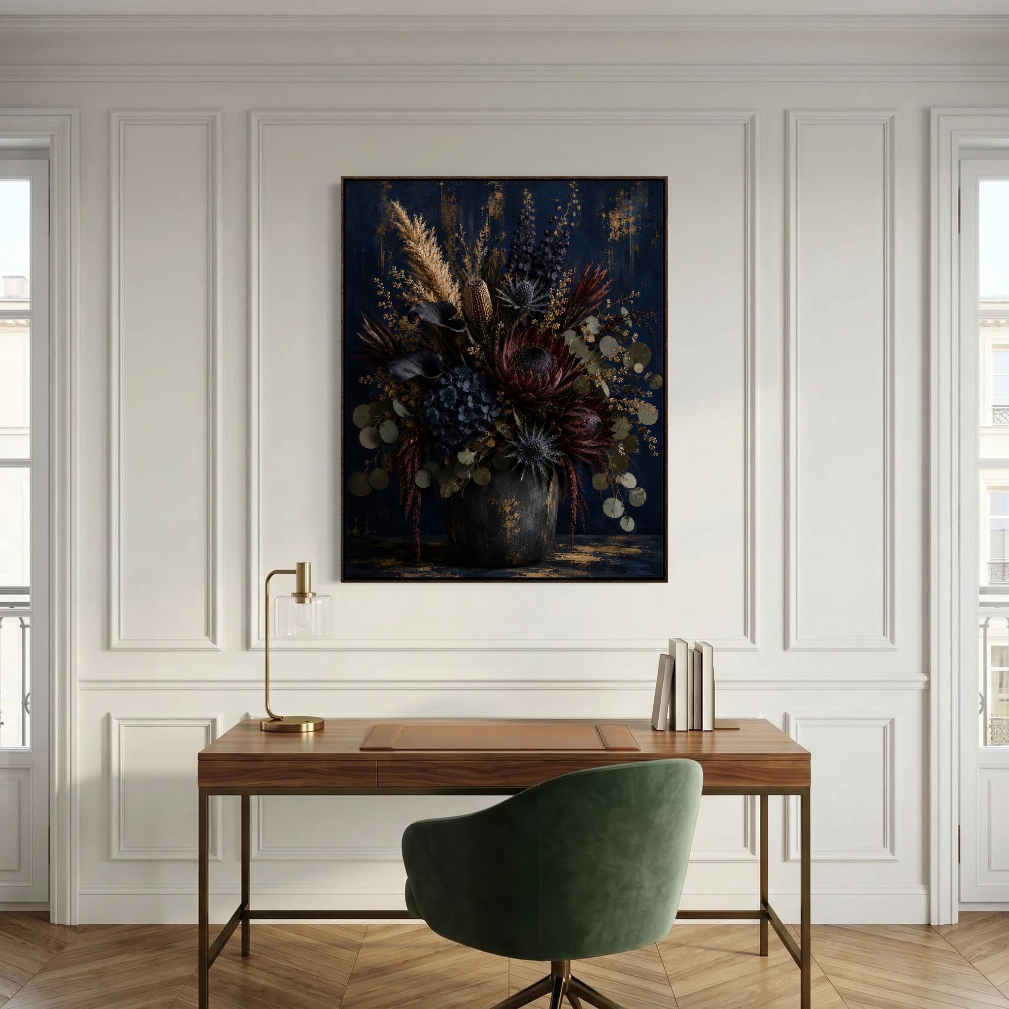 In Your Honor – Navy Floral Wall Art