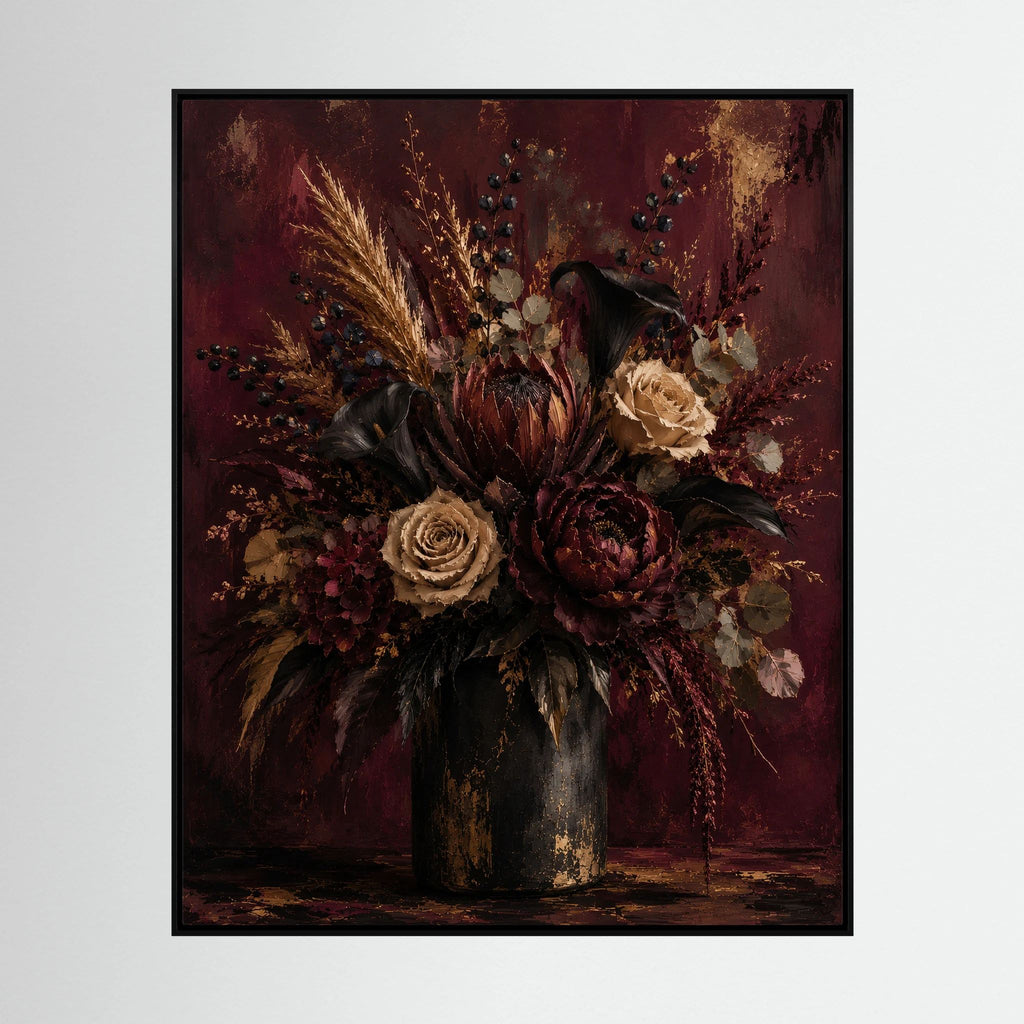 Well Deserved – Burgundy Floral Wall Art