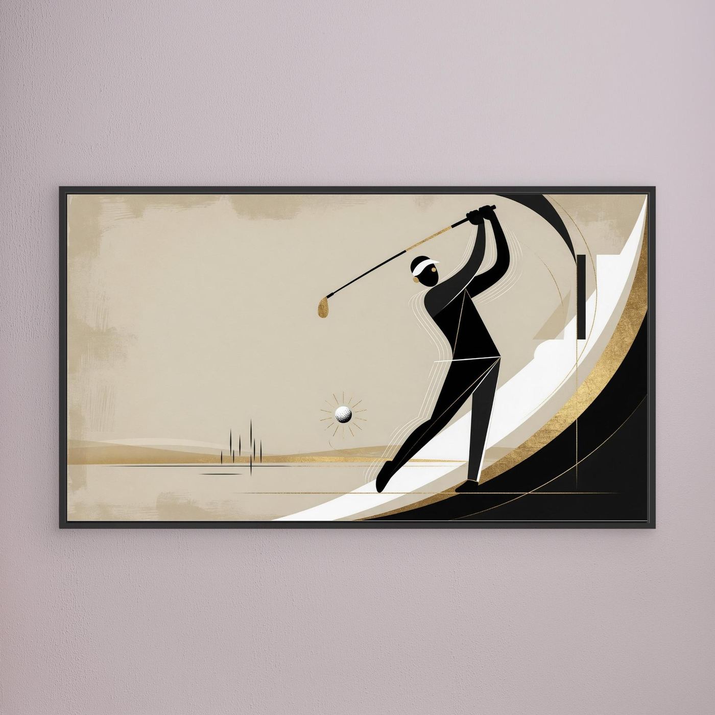 Eagle Swing – Abstract Golf Wall Art**