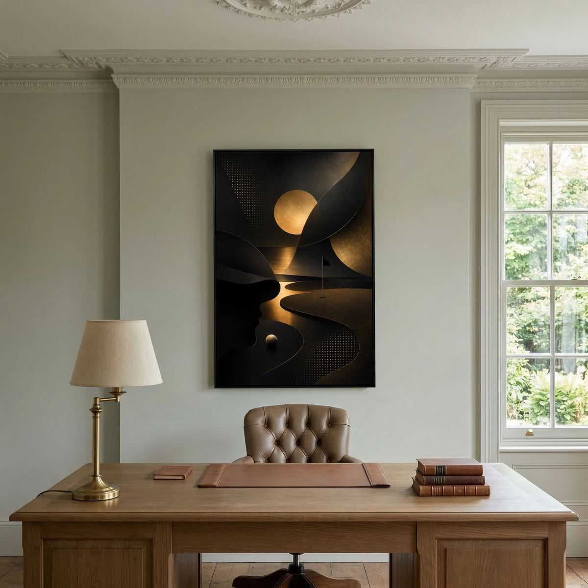 Noir Links luxury golf art from the Mens Wall Co. golf collection