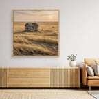 Whispers Through the Prairie – Quadro di paesaggio rustico