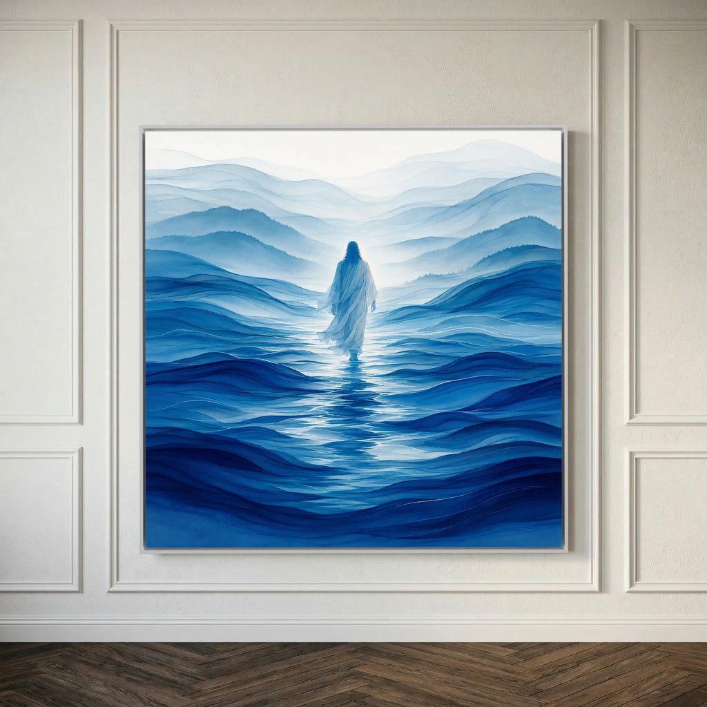 Above the Waters – Jesus Walking on Water Canvas Wall Art