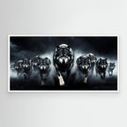 Alpha Wolf Leading the Pack – Quadro di lusso