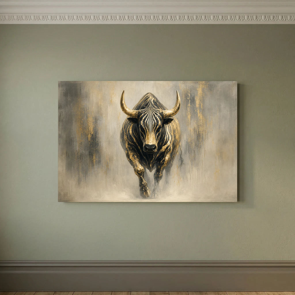 Golden-Horned Bull in Mis