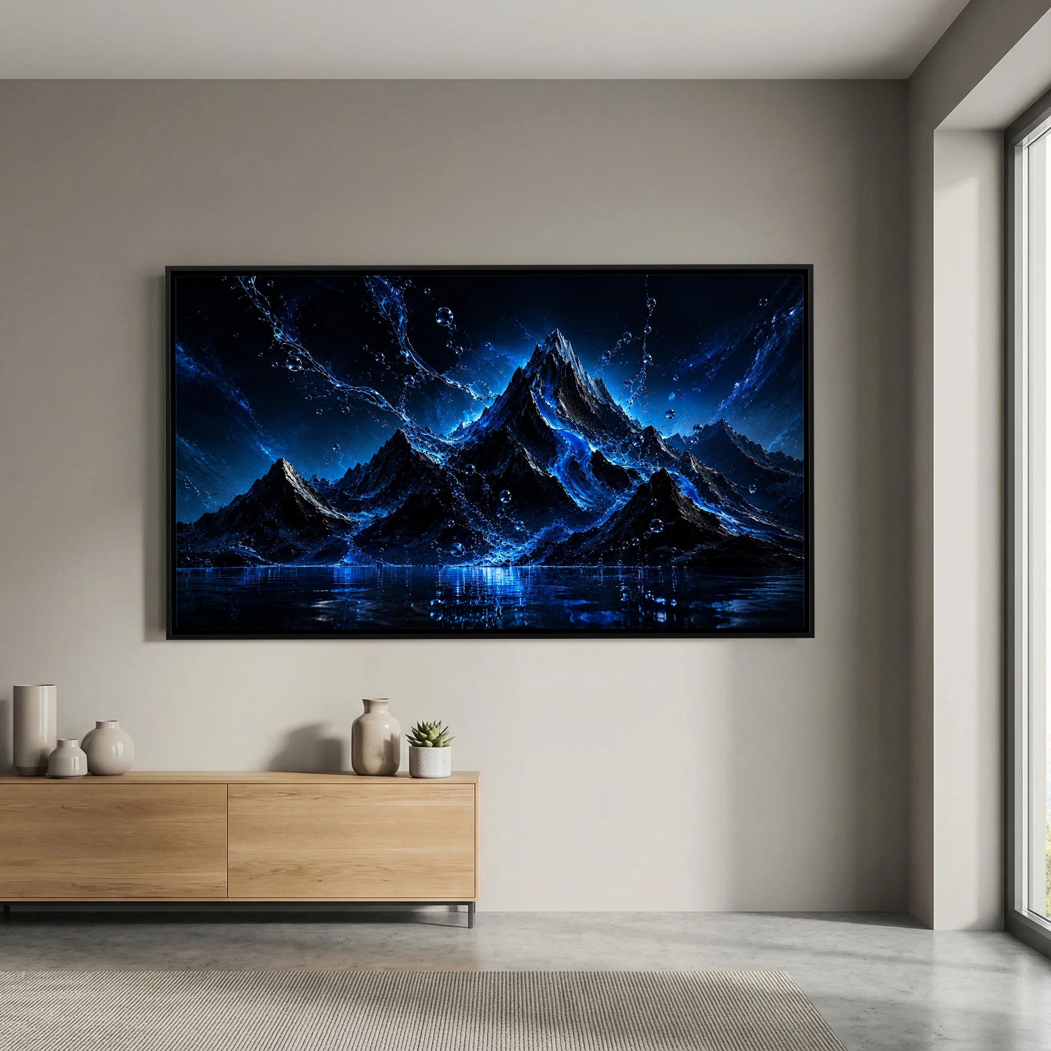 Liquid Summit - Mountain Painting