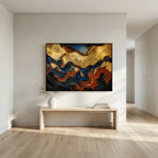 Golden Continental, quadro astratto di lusso