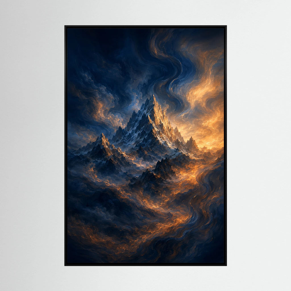 Fire Flow - Modern Mountain Art