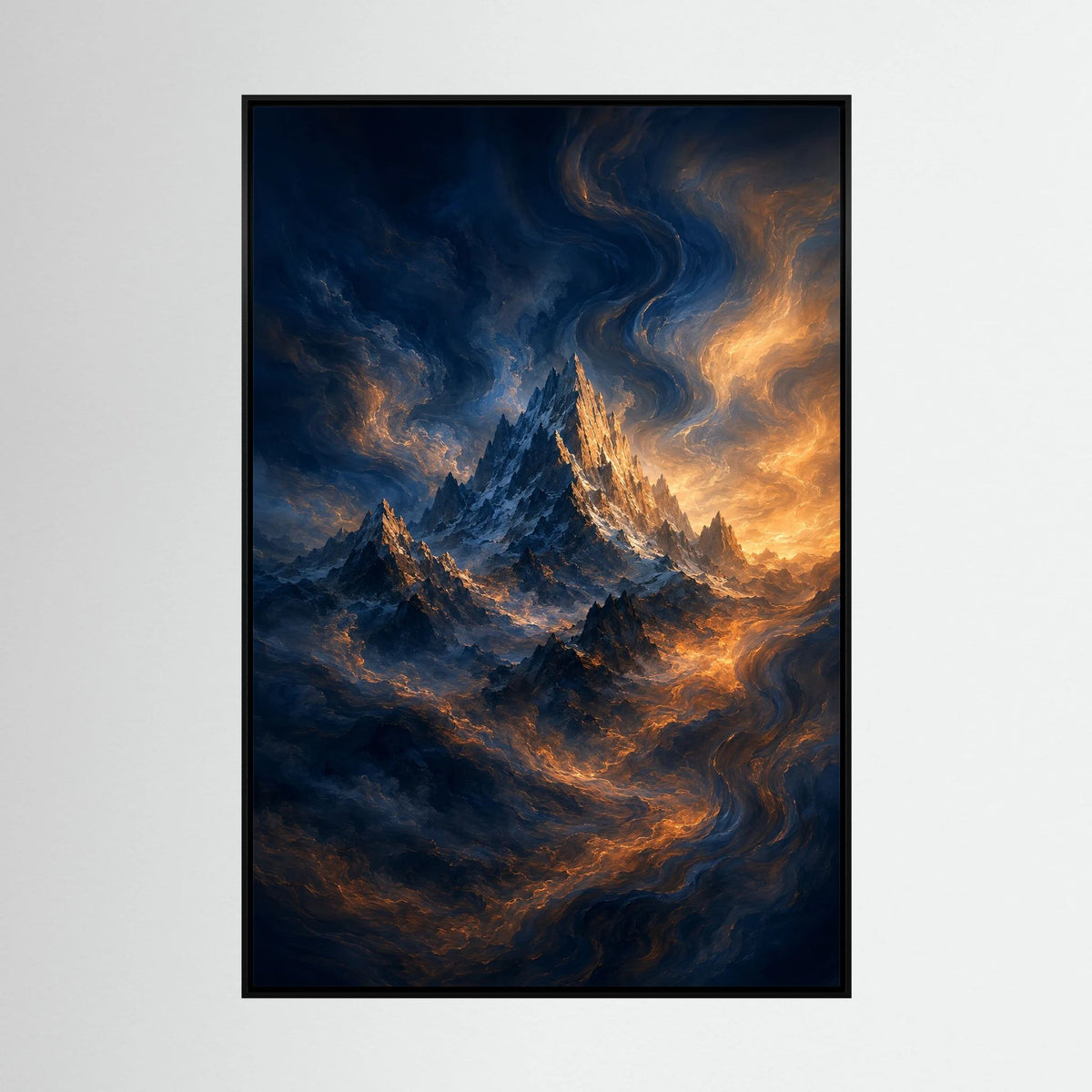 Fire Flow - Modern Mountain Art