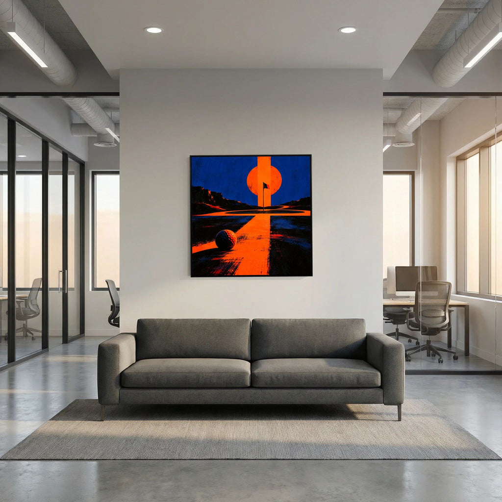 Twilight Approach modern golf wall art from the Mens Wall Co. golf collection