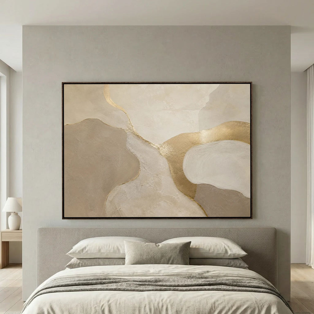 Gilded Silence – Luxury Abstract Wall Art | Mens Wall Co.