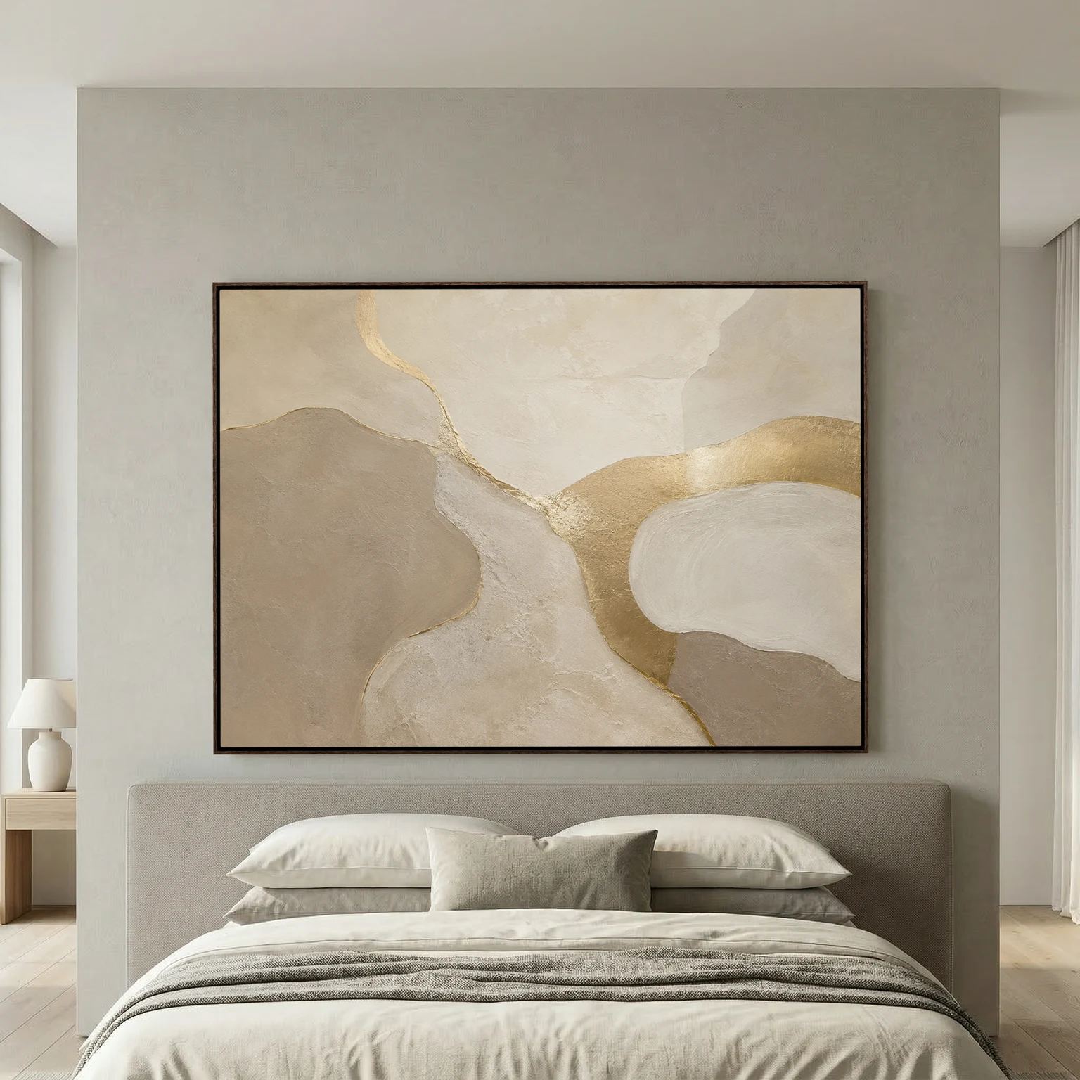 Gilded Silence – Luxury Abstract Wall Art | Mens Wall Co.