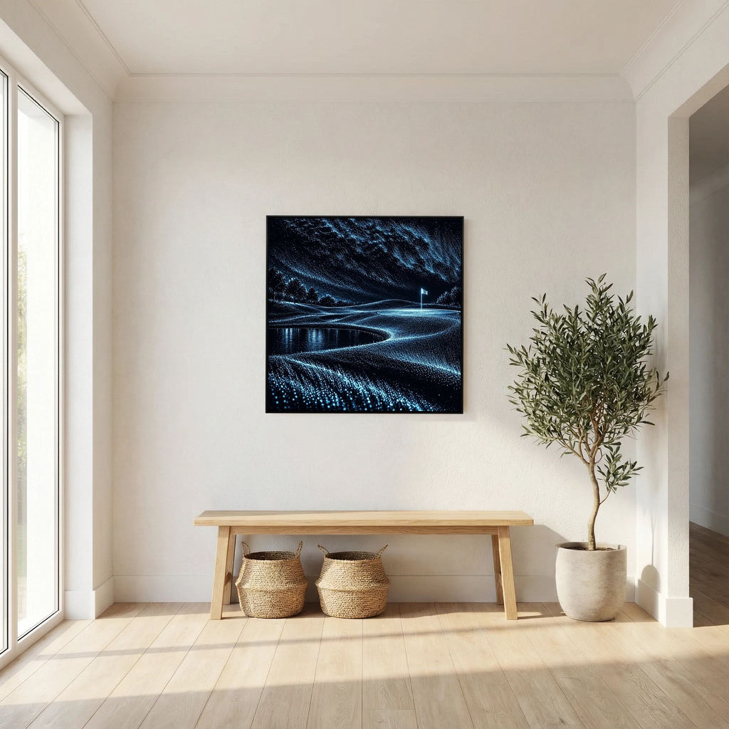 Electric Links abstract golf art from the Mens Wall Co. golf collection