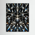 Crystal Links abstract golf wall art framed canvas in black frame