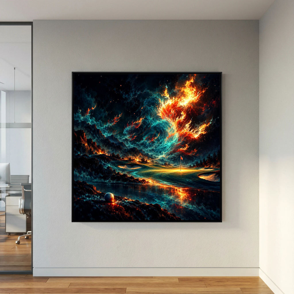 Nebula Fairway golf course art from the Mens Wall Co. golf collection