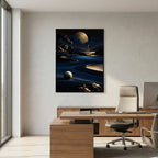 Moonlit Eighteen – dipinto di paesaggio golfistico, dalla collezione golf Mens Wall Co.