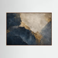 Sapphire Reign – Luxury Blue & Gold Abstract Wall Art | Mens Wall Co.