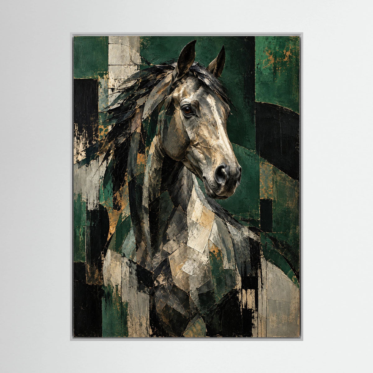 Form Without Reins — abstrakcyjny obraz konia